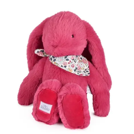 Iepuras Doudou - jucarie de plus, 35 cm, fucsia