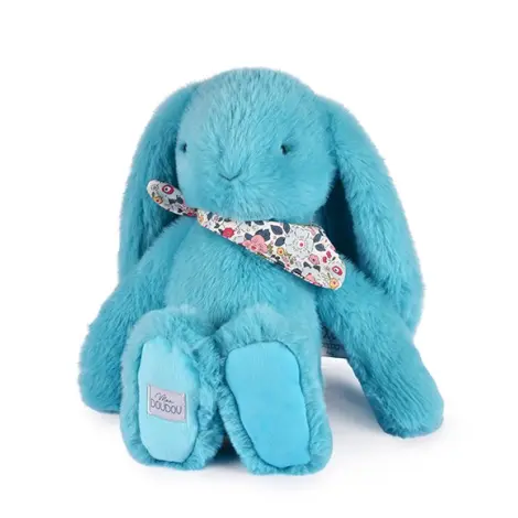 Iepuras Doudou - jucarie de plus, 35 cm, turcoaz
