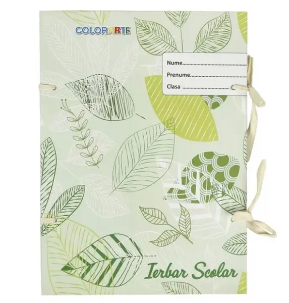 Ierbar scolar , 30 File, Cu snur, Format A4 Activitate Educationala pentru Studiul Plantelor