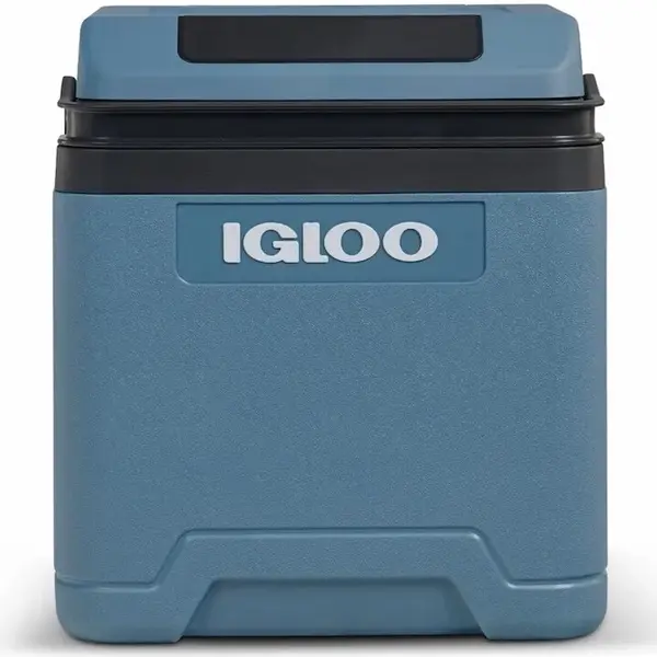 IGLOO Lada frigorifica electrica Igloo IE24, 24L, 12V/220V, racire pana la -20°C fata de ambient, ventilator dublu, mod Eco, albastru