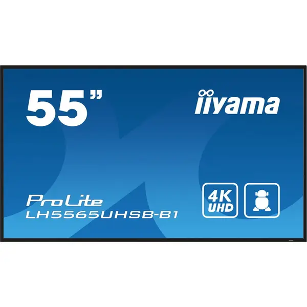 IIYAMA Afisaj Semne Design tip kiosk iiyama LH5565UHSB-B1 138,7 cm (54.6) LED Wi-Fi 800 cd/m² 4K Ultra HD Negru Procesor incorporat Android 11 24/7