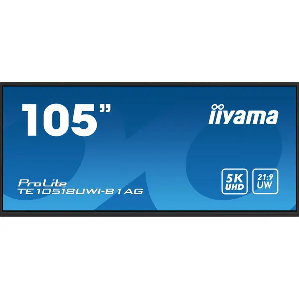 IIYAMA Display Profesional VA LED iiyama ProLite 104.6 TE10518UWI-B1AG, 5K Ultra HD (5120 x 2160), HDMI, DisplayPort, Boxe, Touchscreen, Negru