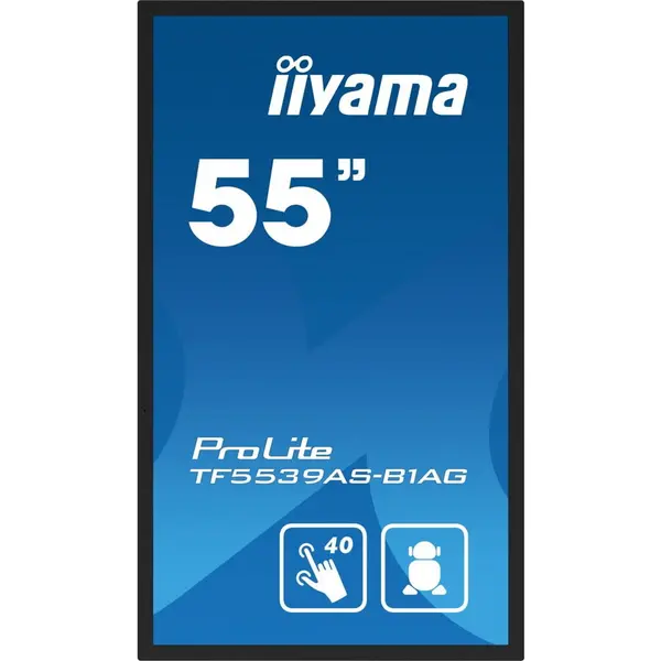 IIYAMA Ecran Profesional IPS LED Iiyama 54.6 TF5539AS-B1AG, UHD (3840 x 2160), HDMI, DisplayPort, Boxe, Negru