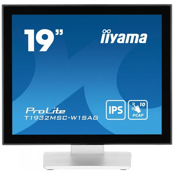 IIYAMA iiyama ProLite T1932MSC-W1SAG monitoare LCD 48,3 cm (19) 1280 x 1024 Pixel Full HD LED Ecran tactil Platou de masa Alb