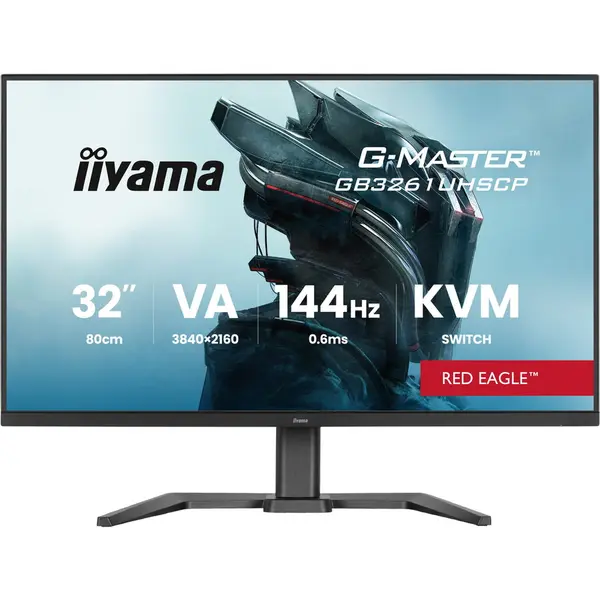 IIYAMA Monitor Gaming VA LED 31.5 GB3261UHSCP-B1, UHD (3840 x 2160), HDMI, DisplayPort, Boxe, Pivot, 144 Hz, 0.6 ms, Negru