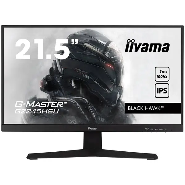 IIYAMA Monitor Iiyama G-Master G2245HSU-B2 Black Hawk, 22'', IPS, Full HD, 1ms, 100Hz, Negru