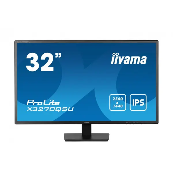 IIYAMA Monitor IPS LED Iiyama 31.5 X3270QSU-B1, QHD (2560 x 1440), HDMI, DisplayPort, Boxe, 100 Hz, 3 ms, Negru