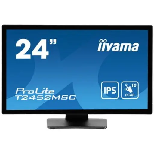 IIYAMA Monitor IPS LED iiyama ProLite 23.8 T2452MSC-B1, Full HD(1920 x 1080), HDMI, DisplayPort, Boxe, Touchscreen, Negru