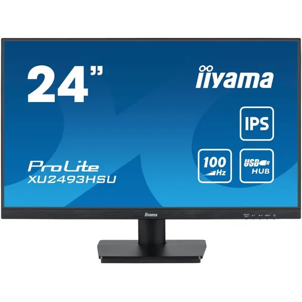 IIYAMA Monitor IPS LED iiyama ProLite 23.8, XU2493HSU-B7, Full HD ,1920 x 1080, HDMI,1 ms, 100 Hz, DisplayPort, Negru