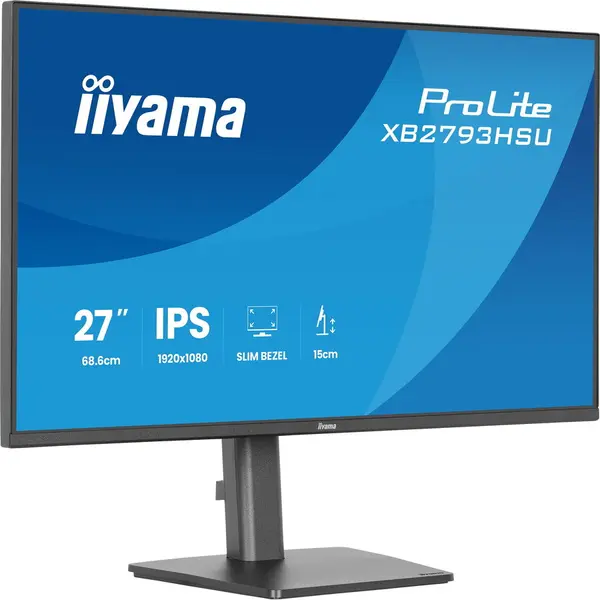 IIYAMA Monitor LED IPS Iiyama ProLite XB2793HSU-B1, 68,6 cm (27 inch), Full HD 1920x1080, 120Hz, 1ms, HDMI, DP, USB HUB, Negru