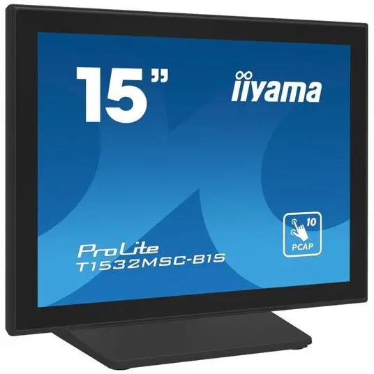 IIYAMA Monitor TN LED Iiyama 15 T1532MSC-B1S, 1024 x 768, VGA, HDMI, DisplayPort, Touchscreen, Negru
