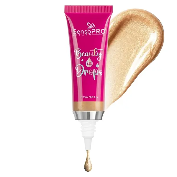 Iluminator lichid Beauty in drops SensoPRO Milano, Goldie