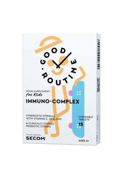 Immuno-Complex Kids Good Routine, 15 tablete masticabile, Secom