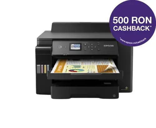 Imprimanta cerneala Epson L11160, A3+, 32ppm, Duplex, Retea, Wi-Fi, USB (Negru)