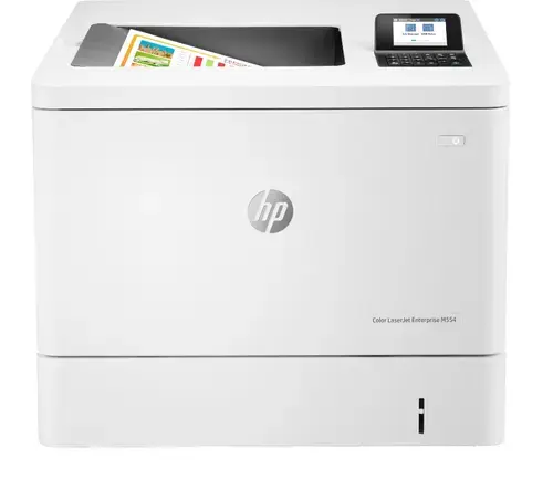 Imprimanta HP LaserJet Enterprise M554dn (7ZU81A), A4, Color, 33 ppm, Duplex, USB, Retea (Alb)