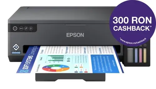 Imprimanta Inkjet CISS Epson EcoTank L11050, A3, Color, 30 ppm, USB, Wireless (Negru)