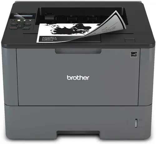Imprimanta Laser Refurbished Monocrom Brother HL-L5200DW, Duplex, A4, 40ppm, 1200 x 1200, USB, Retea, Wireless, Toner si Drum Noi (Negru)