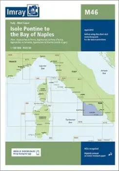 Imray Chart M46. Isole Pontine to the Bay of Naples, New ed, Sheet Map/Imray