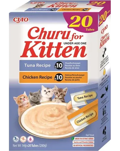 INABA Churu Cat Kitten 20x14g recompensa crema pentru pisoi