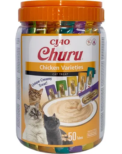 INABA Churu Variety Chicken Mix recompense cu pui pentru pisici 50x14g (700g)