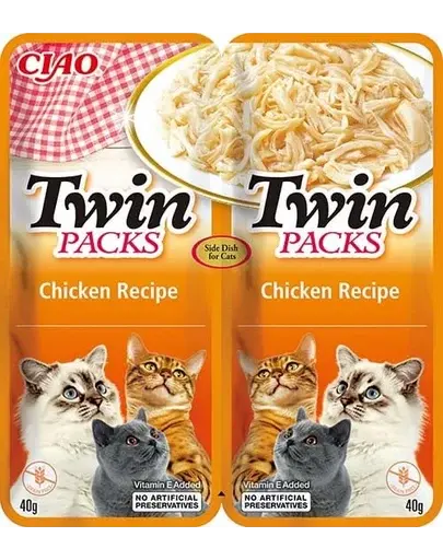 INABA Twin hrana umeda pui in supa pentru pisici 2x40 g
