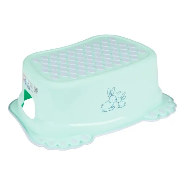 Inaltator anti-derapant pentru toaleta si chiuveta Little bunnies verde