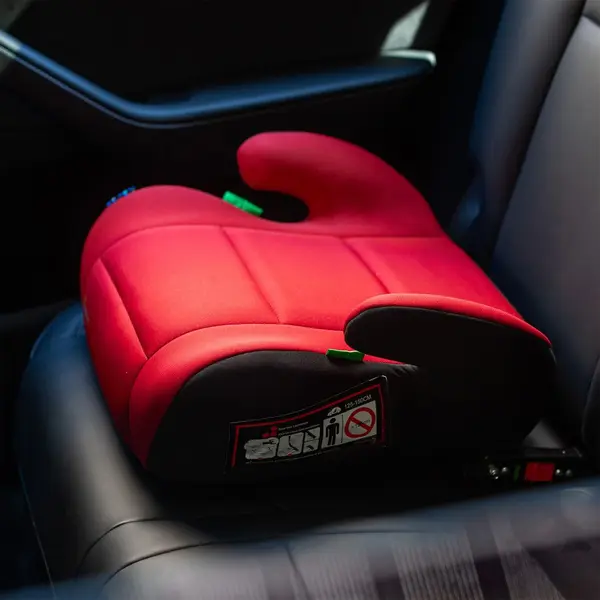 Inaltator auto Juju Jazzy Booster i-Size isofix negru-rosu