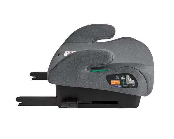 Inaltator auto pentru copii cu Isofix KikkaBoo i-Tip Dark Grey 125-150 cm,Certificare I-Size,sezut ergonomic,husa detasabila,centura de ghidaj pentru centura auto