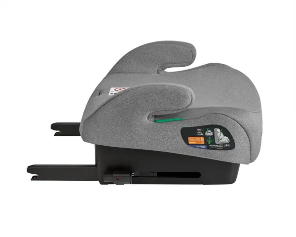 Inaltator auto pentru copii cu Isofix KikkaBoo i-Tip Light Grey 125-150 cm,Certificare I-Size,sezut ergonomic,husa detasabila,centura de ghidaj pentru centura auto
