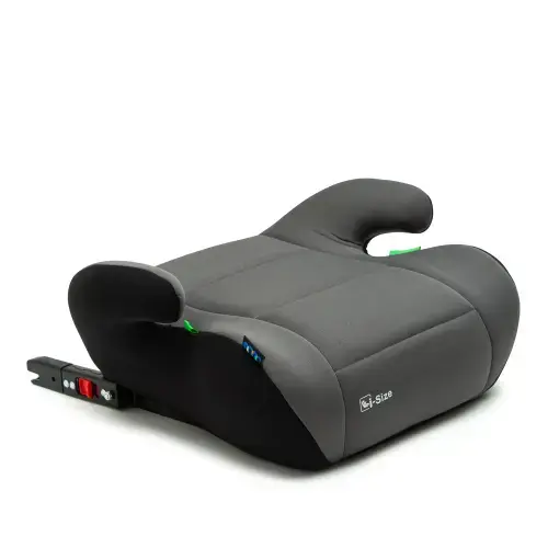 Inaltator auto pentru copii Juju Jazzy Booster i-Size ISOFIX, 125-150cm, certificat R129, Negru/Gri
