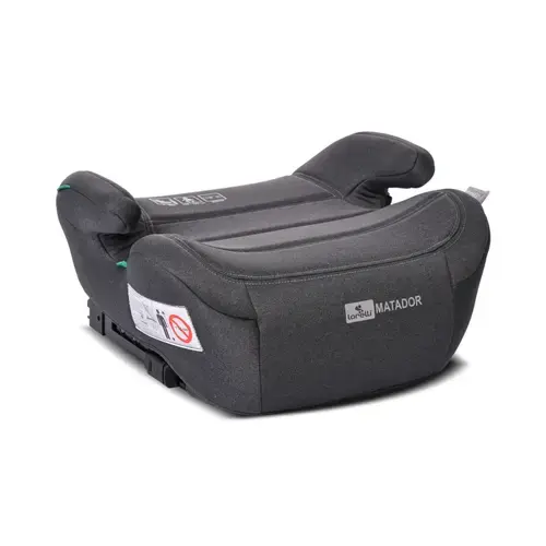 Inaltator auto pentru copii Lorelli Matador Black Jasper, Isofix, i-Size, 6-12 ani, 125-150 cm, 22-36Kg, certificat R129 (Negru)
