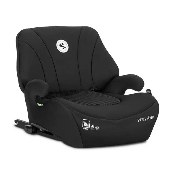 Inaltator auto pentru copii Lorelli Pyxis Black 125-150 cm, i-Size, isofix, booster cu spatar detasabil, 6-12 ani
