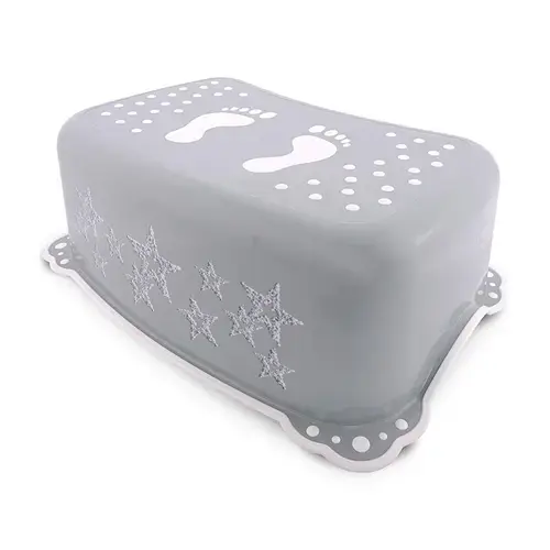 Inaltator baie antiderapant LORELLI Little Stars Grey, insertii cauciuc