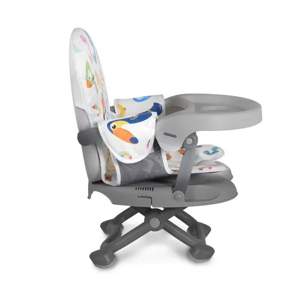Inaltator de masa booster pentru copii Cangaroo Kiwi 123,pliere compacta cu maner transport,inaltime reglabila 4 nivele,picioare antiderapante,masuta detasabila cu compartiment pahar,husa impermeabila,centuri de siguranta