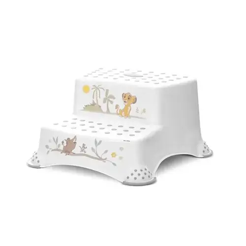 Inaltator dublu pentru baie Lorelli Disney Royal Lion, antiderapant, Alb