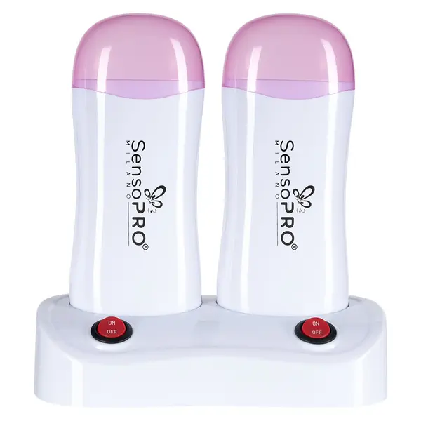 Incalzitor Ceara Epilare dublu cu suport WAX EXPERT DUO - SensoPRO Milano, Roz