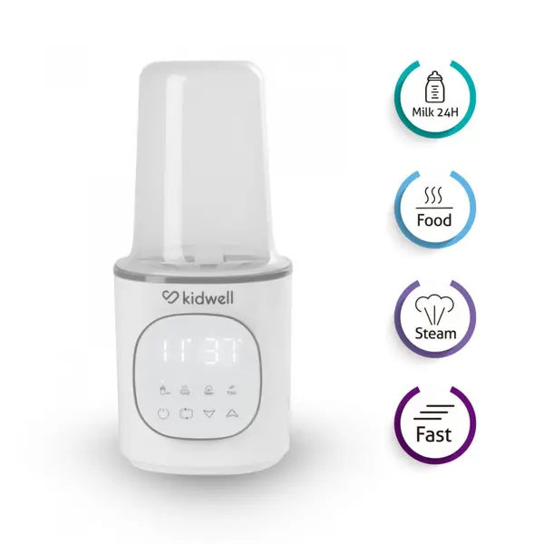 Incalzitor pentru biberoane Kidwell gala White 4 in 1 cu sterilizare si mentinere temperatura
