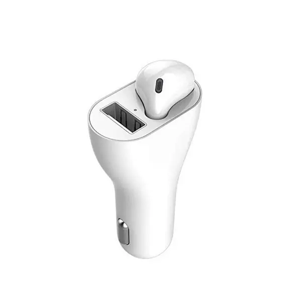 Incarcator Auto cu Casca Bluetooth 2 in 1, Handsfree, USB 2.1A