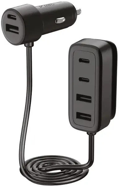 Încărcător auto cu hub ttec - SmartCharger 6in1, negru