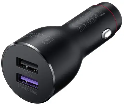 Incarcator Auto Huawei SuperCharge CP37, Dual USB (5V/2A + 10V/4A), max. 40W + Cablu Incarcare USB Type-C (Negru)