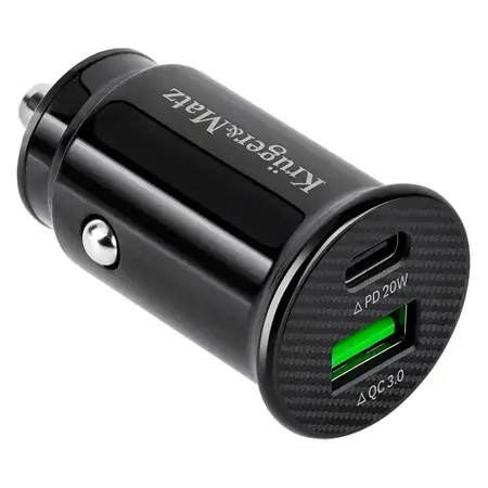 Incarcator auto Kruger&Matz KM0870, 1 x USB-C, 1 x USB, 20W (Negru)
