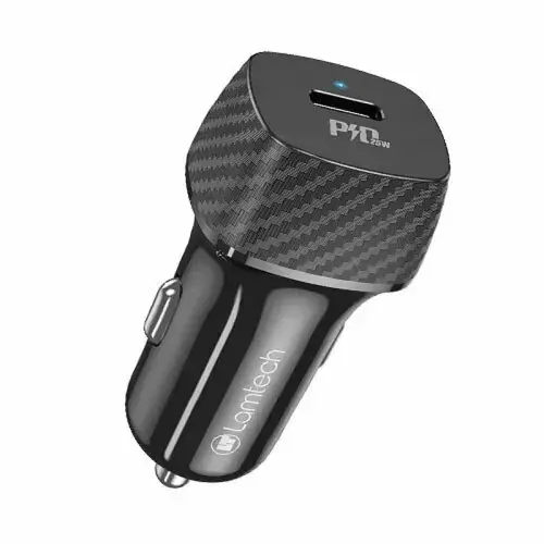 Incarcator auto Lamtech, USB Type-C, PD 25W, Negru