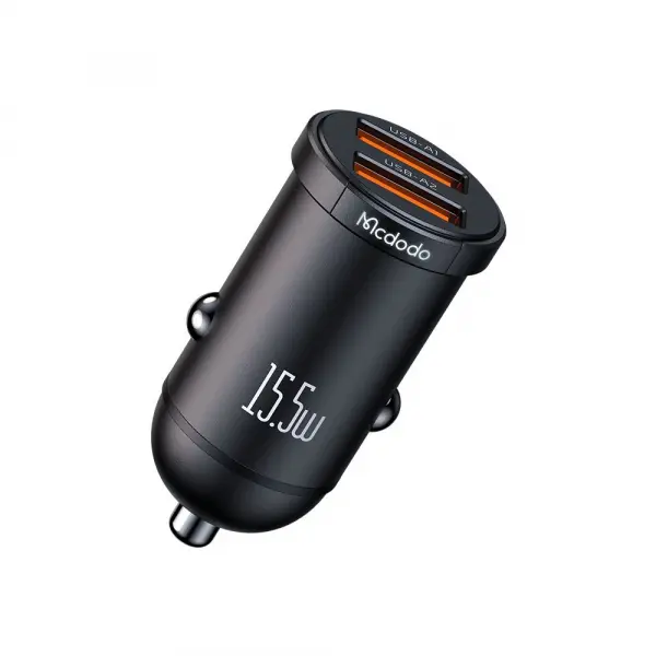 Incarcator Auto McDodo CC-2950 Cool, 15.5W, 3.1A, 2 x USB-A, Negru