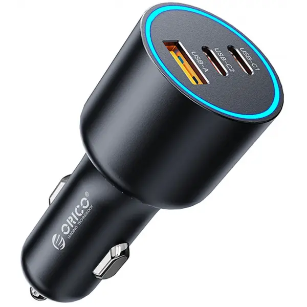 Incarcator Auto Orico HyperDrive, 165W, 5A, 1 x USB-A - 2 x USB-C, Negru