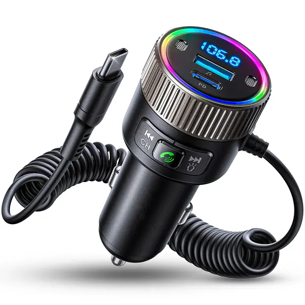 Incarcator auto Timebox, 60W, 1 x USB QC 3, 1 x USB-C, 1 x Cablu Type-C, Negru - Default Title