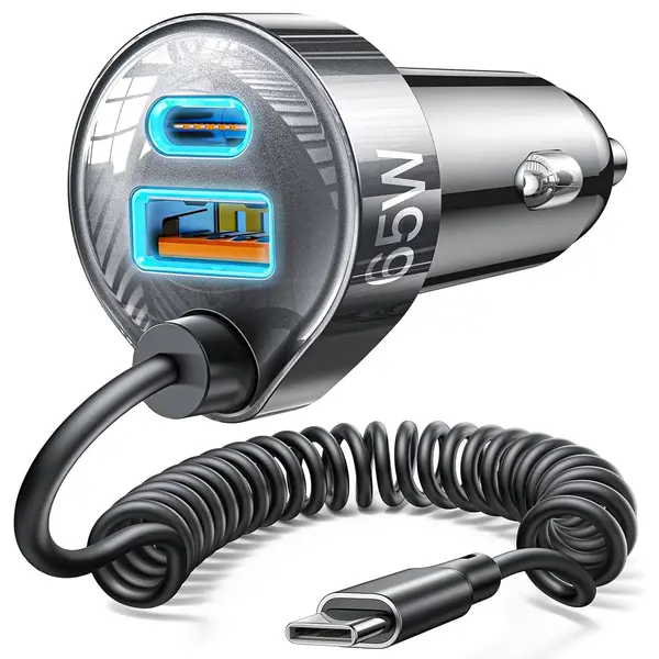 Incarcator auto Timebox, 65W, 1 x USB QC 3, 1 x USB-C, Negru - Default Title