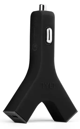 Incarcator auto TYLT Y-Charge, 2xUsb, Quick Charge (Negru)