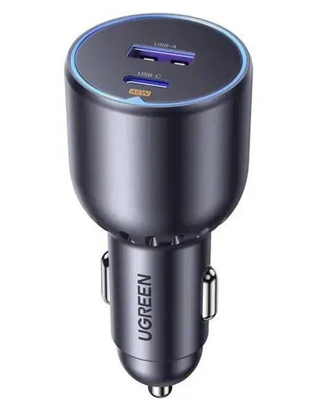 Incarcator Auto UGREEN EC701, 63W, 3A, 1 x USB-A - 1 x USB-C, Negru