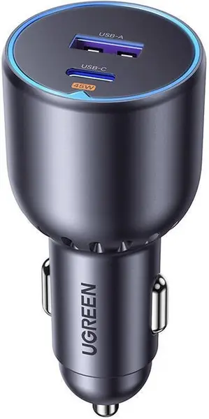 Încărcător auto Ugreen - EC701, USB-A/C, 63W, gri