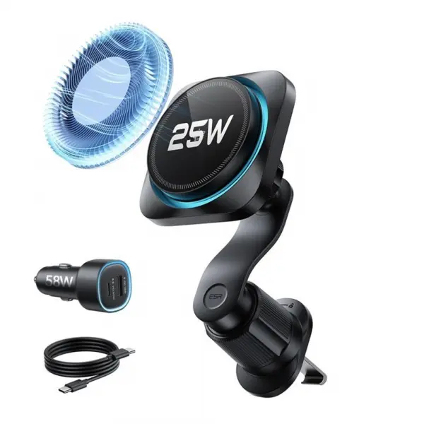 Incarcator Auto Wireless ESR, 25W, Negru